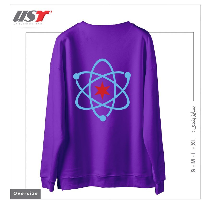 طرح ORIGINAL LOGO سوییشرت اورسایزرنگ بنفش