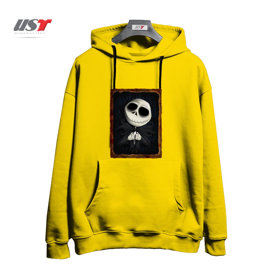 طرح I AM THE PUMPKIN KING! هودی اورسایزرنگ زرد