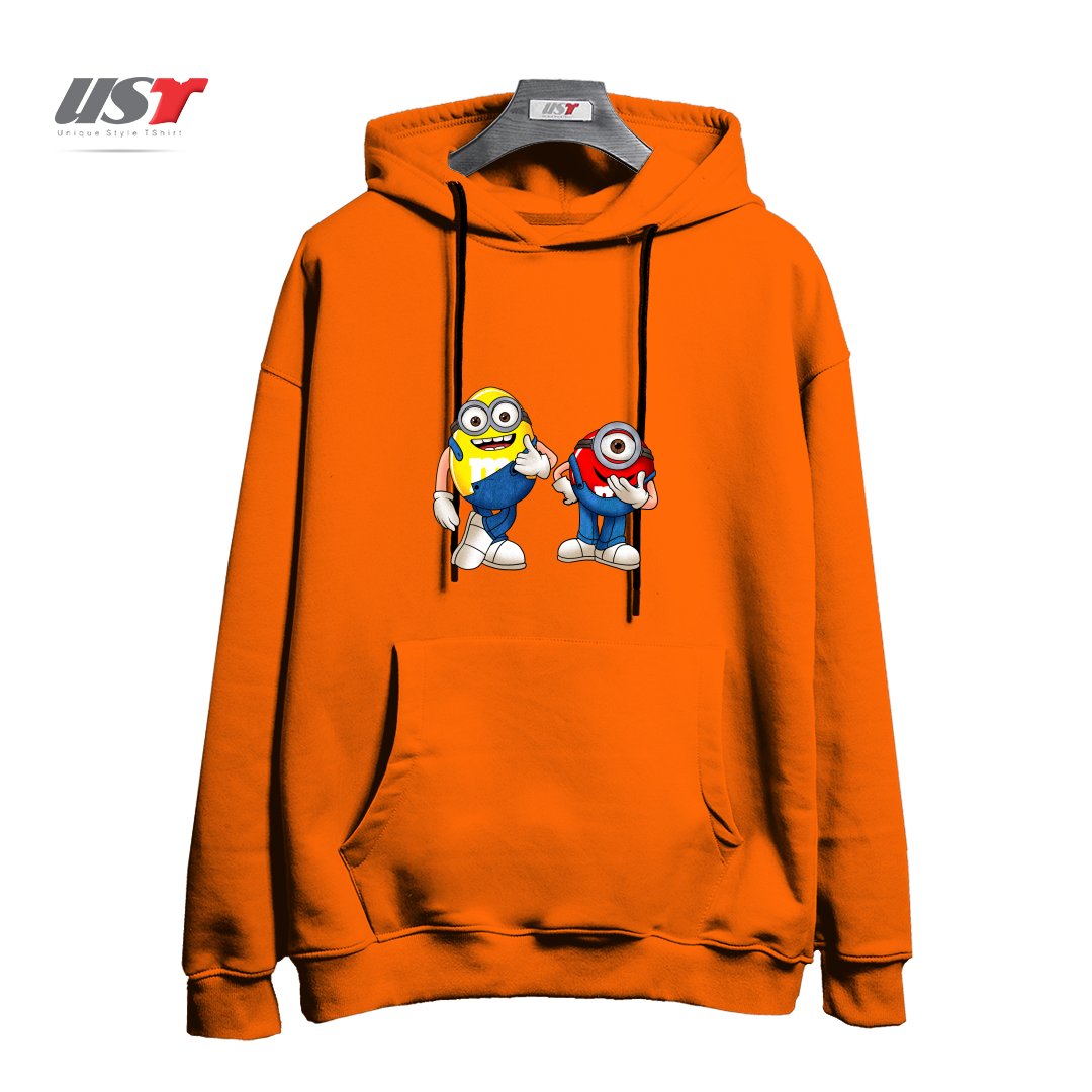 طرح MINI ON MINI هودی اورسایزرنگ نارنجی