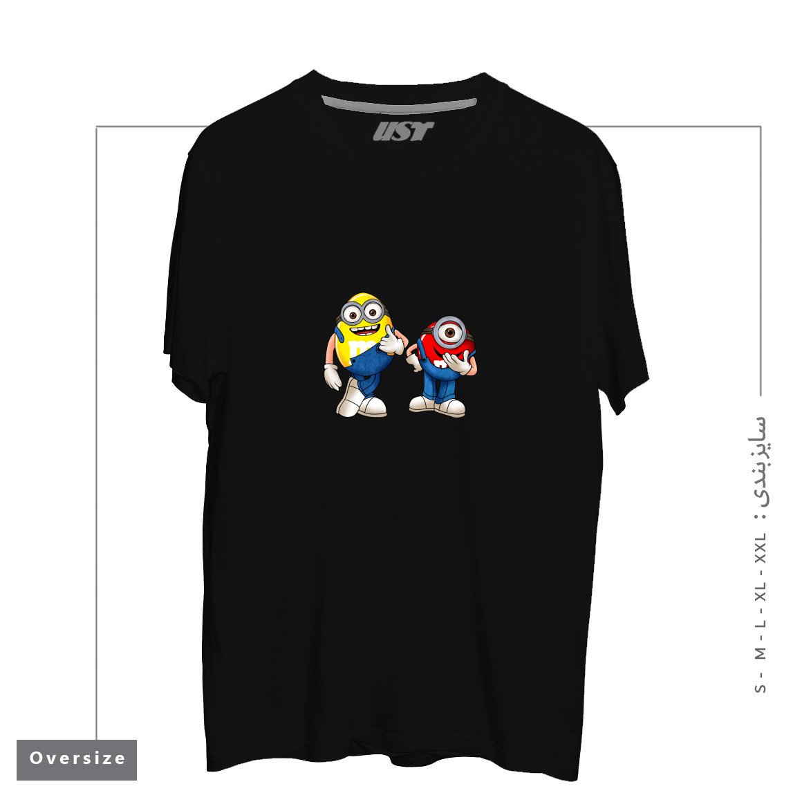 تیشرت اورسایز طرح MINI ON MINI