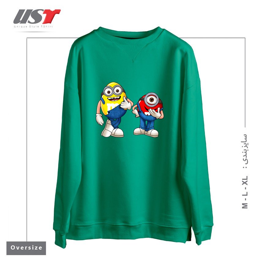 سوییشرت اورسایز طرح MINI ON MINI