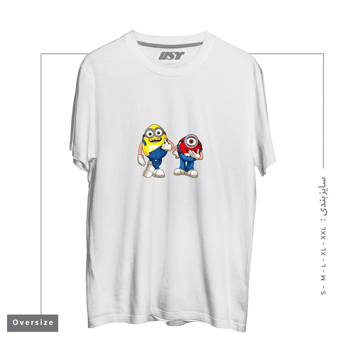 طرح MINI ON MINI تیشرت اورسایزرنگ سفید