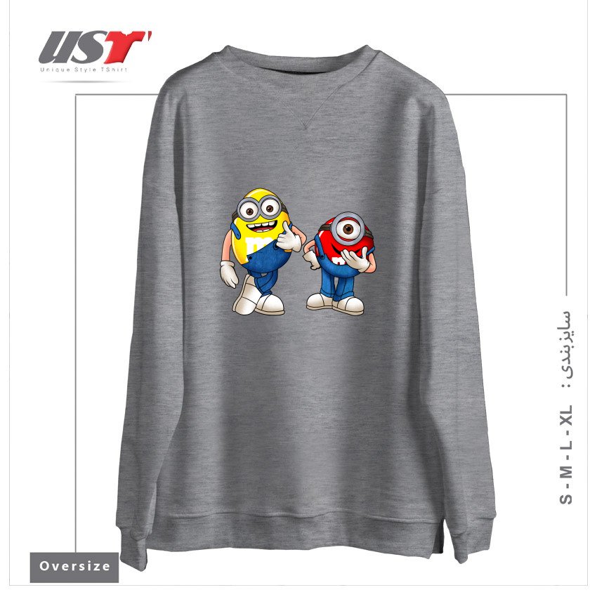 سوییشرت اورسایز طرح MINI ON MINI