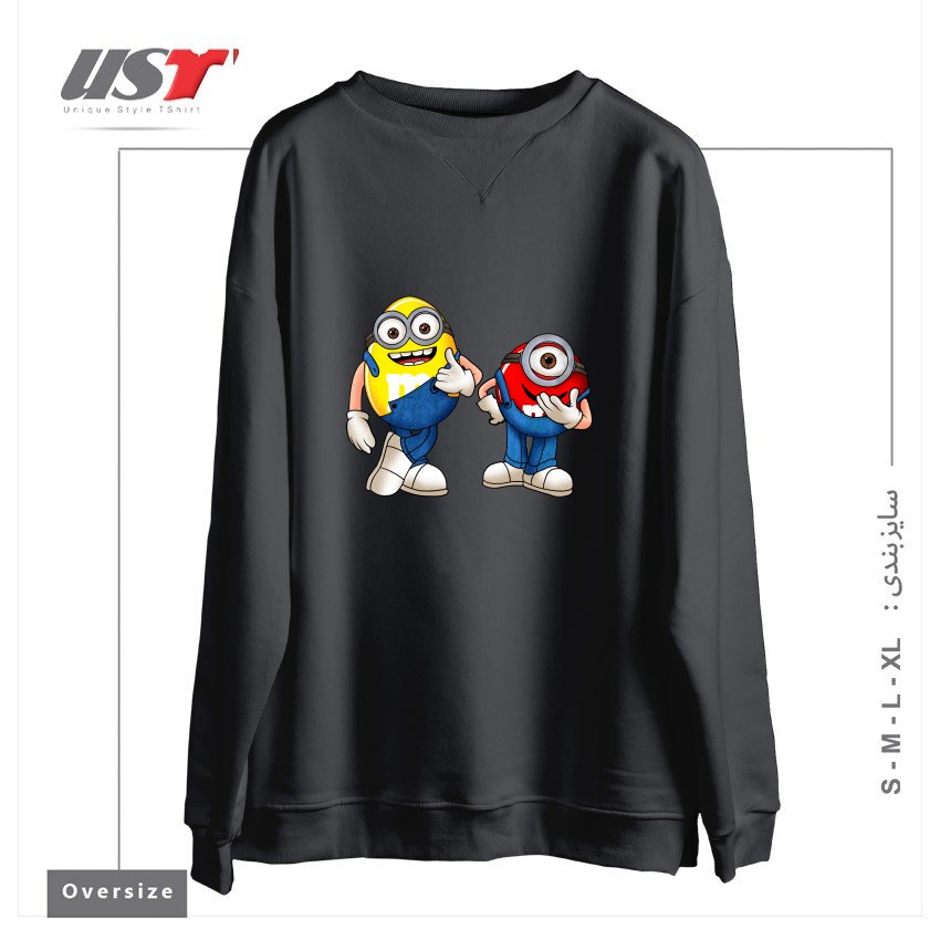 سوییشرت اورسایز طرح MINI ON MINI