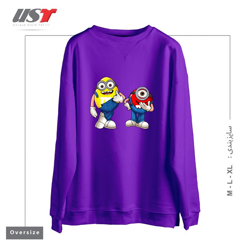 سوییشرت اورسایز طرح MINI ON MINI