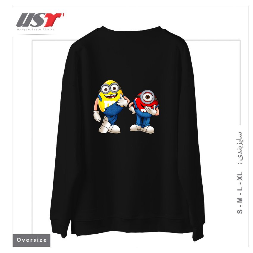 طرح MINI ON MINI سوییشرت اورسایزرنگ مشکی