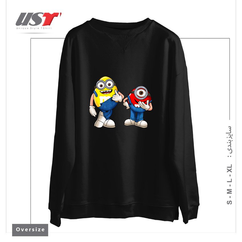 طرح MINI ON MINI سوییشرت اورسایزرنگ مشکی