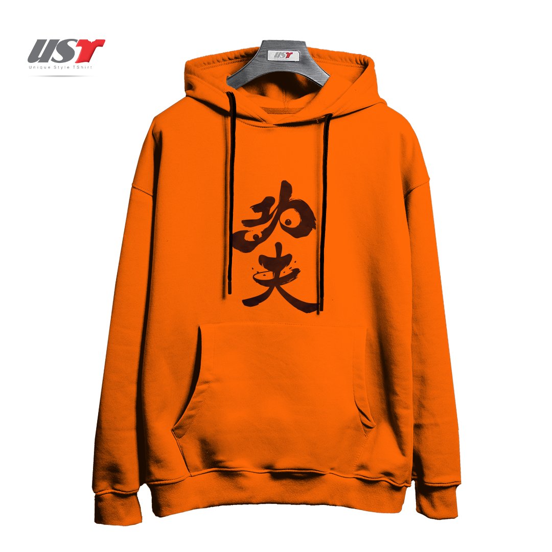 طرح PO THE KUNG FU PANDA هودی اورسایزرنگ نارنجی