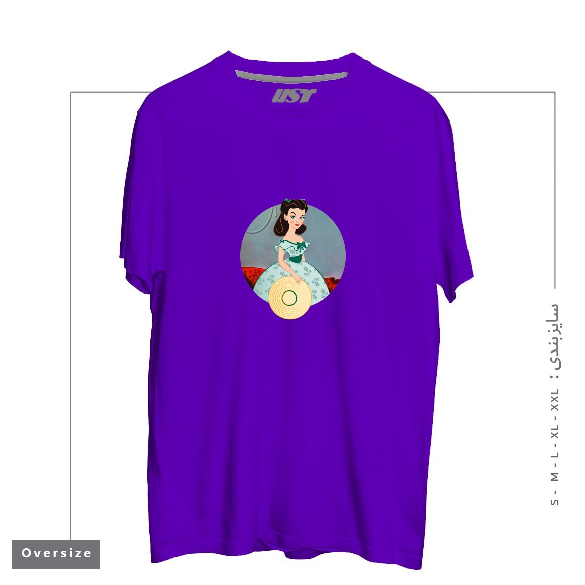 تیشرت اورسایز طرح PRINCESS SCARLETT