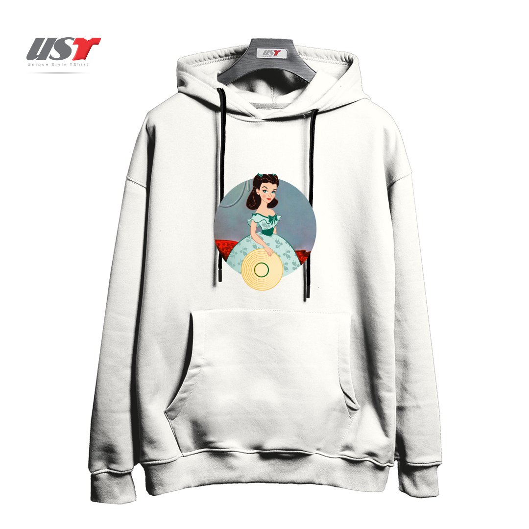 طرح PRINCESS SCARLETT هودی اورسایزرنگ سفید