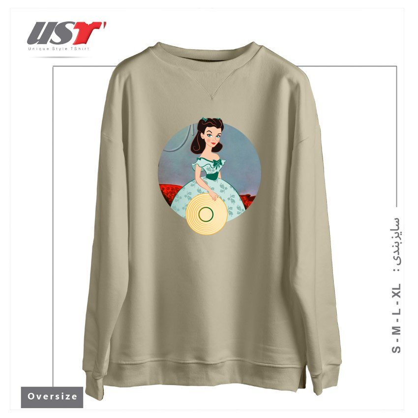سوییشرت اورسایز طرح PRINCESS SCARLETT