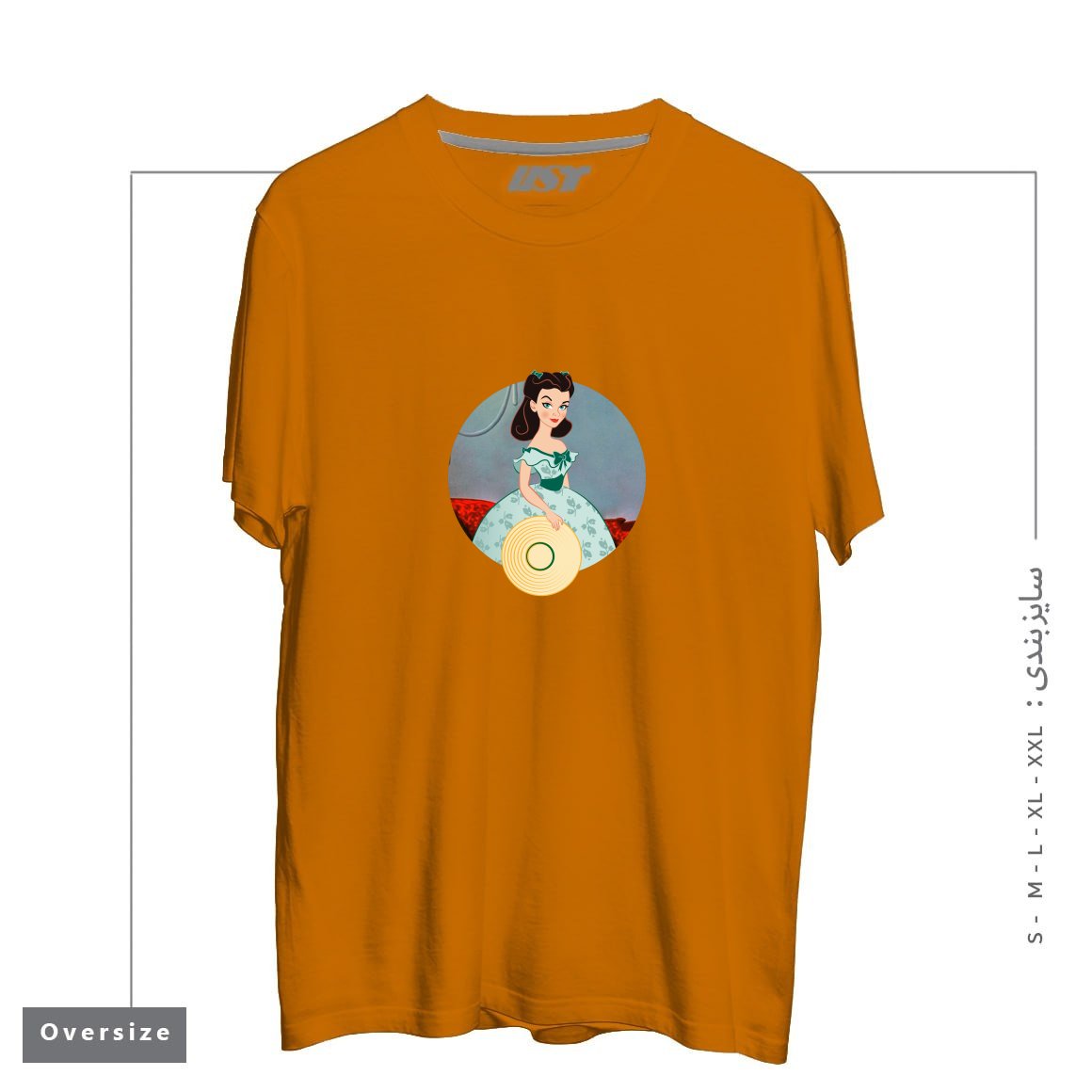 طرح PRINCESS SCARLETT تیشرت اورسایزرنگ پرتغالی