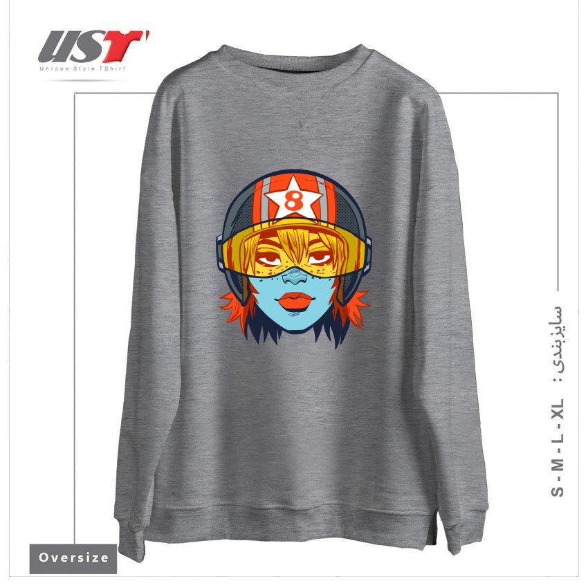 سوییشرت اورسایز طرح RACER 8