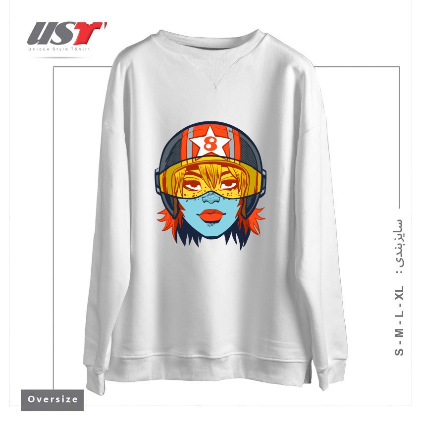 سوییشرت اورسایز طرح RACER 8