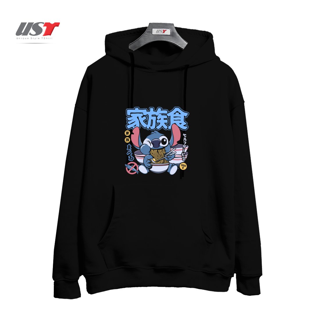 طرح RAMEN 626 هودی اورسایزرنگ مشکی