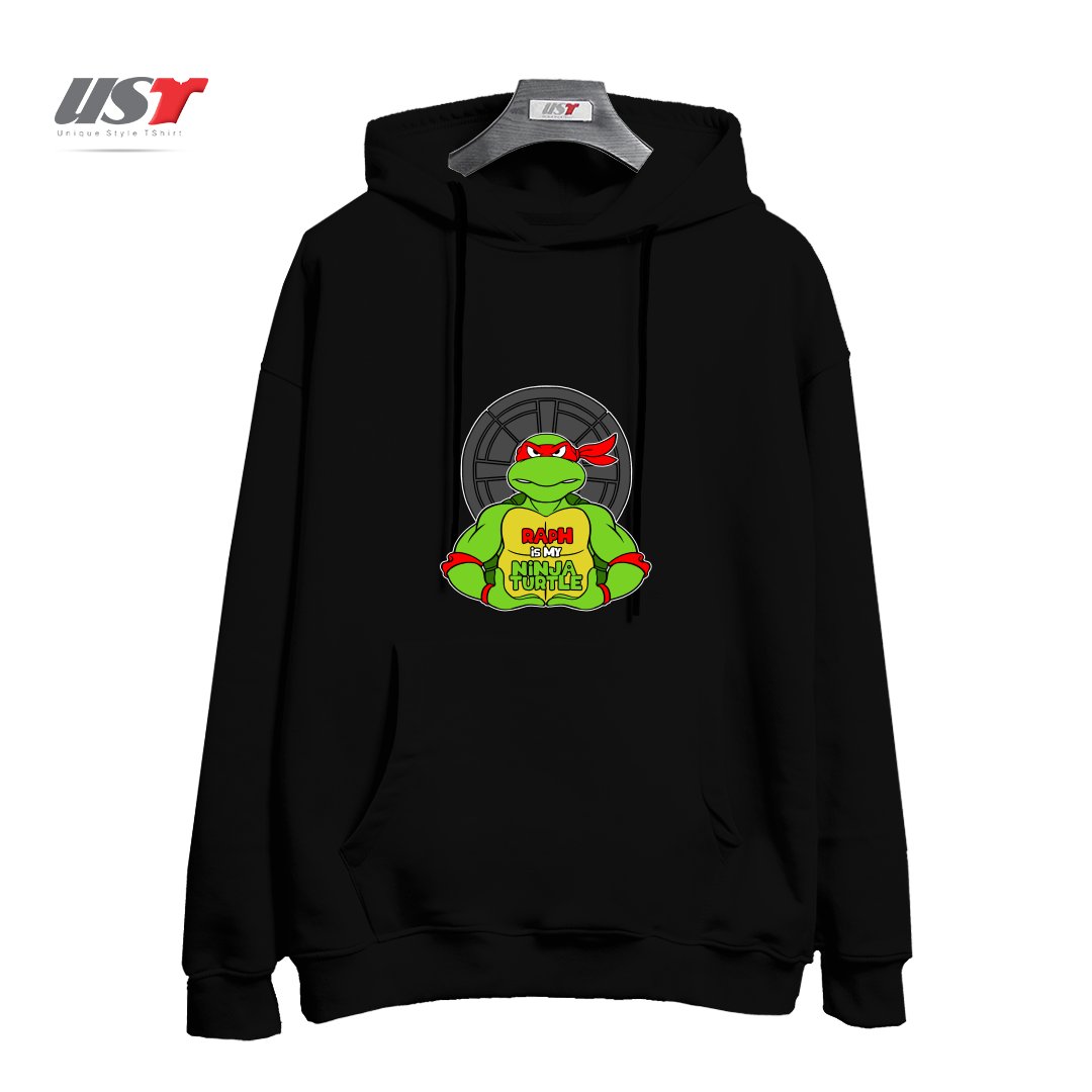 طرح RED TURTLE هودی اورسایزرنگ مشکی