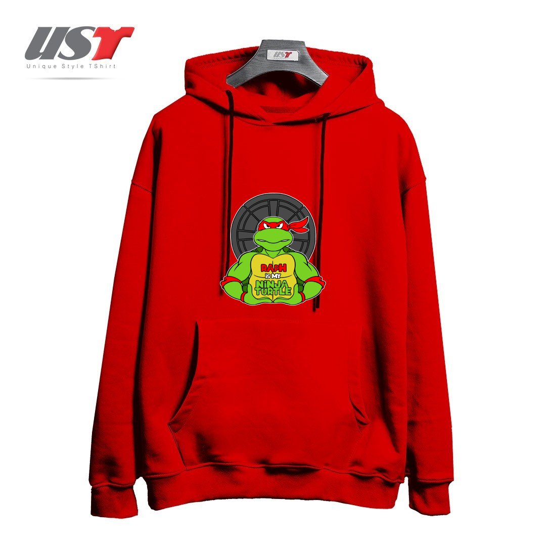 طرح RED TURTLE هودی اورسایزرنگ قرمز