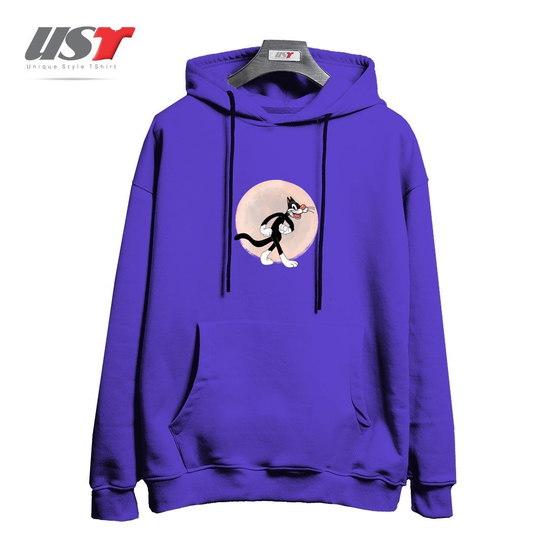 طرح THE MOON AND THE HEPCAT هودی اورسایزرنگ بنفش