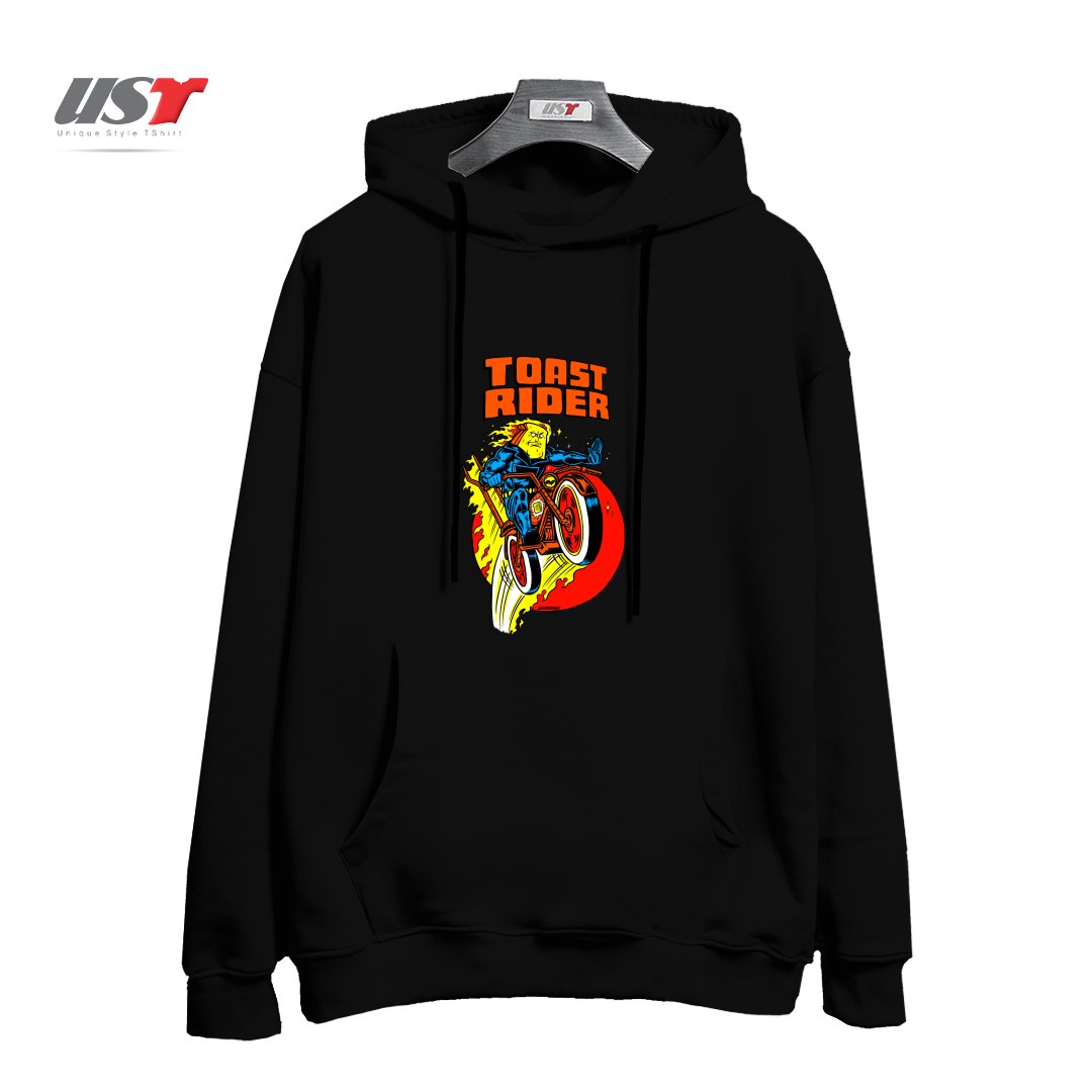 طرح TOAST RIDER هودی اورسایزرنگ مشکی