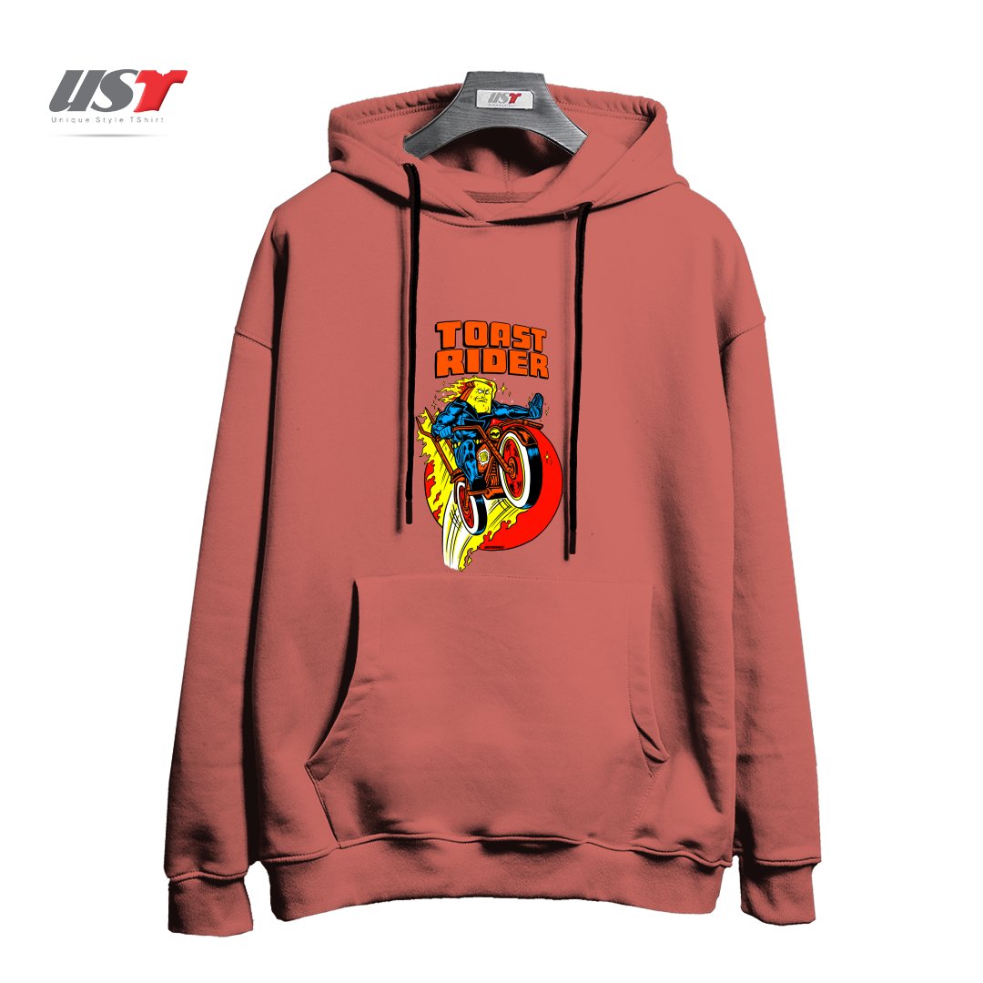 طرح TOAST RIDER هودی اورسایزرنگ آجری