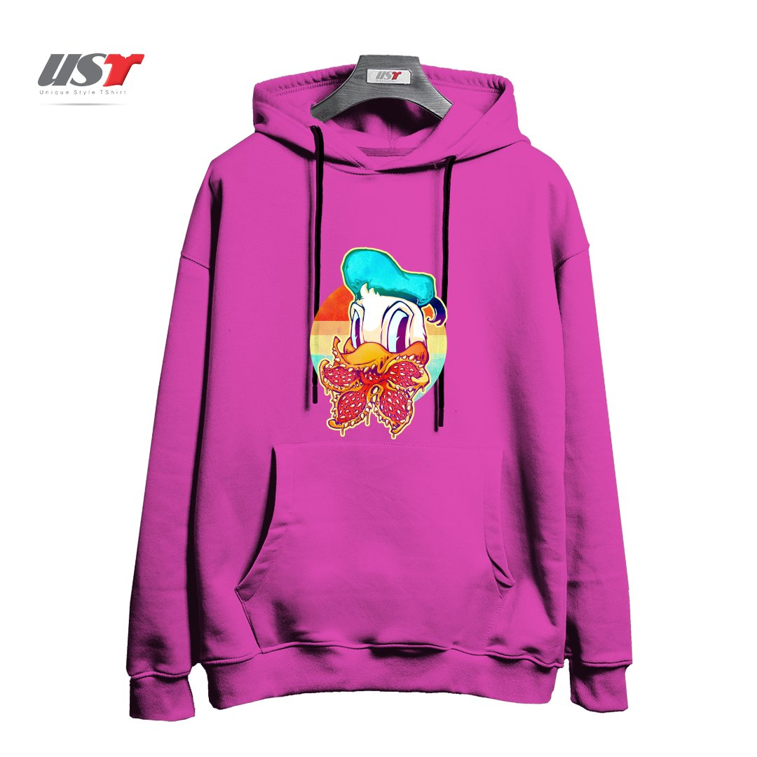 هودی اورسایز طرح UPSIDE DOWN STRANGER DONALD