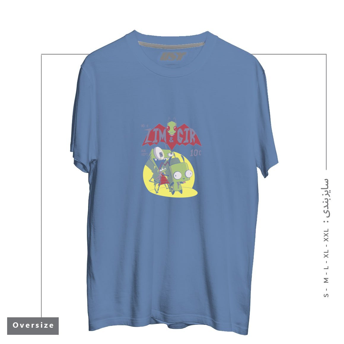 تیشرت اورسایز طرح ZIM AND GIR