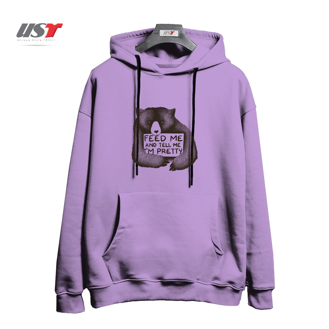 طرح FEED ME AND TELL ME I'M PRETTY هودی اورسایزرنگ یاسی