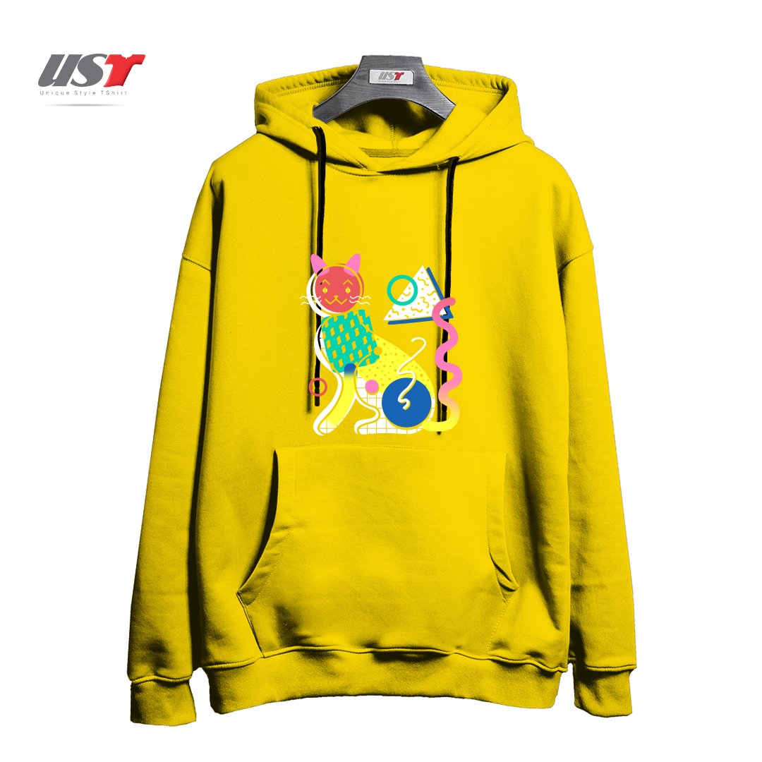 هودی اورسایز طرح MEMPHIS CAT DESIGN