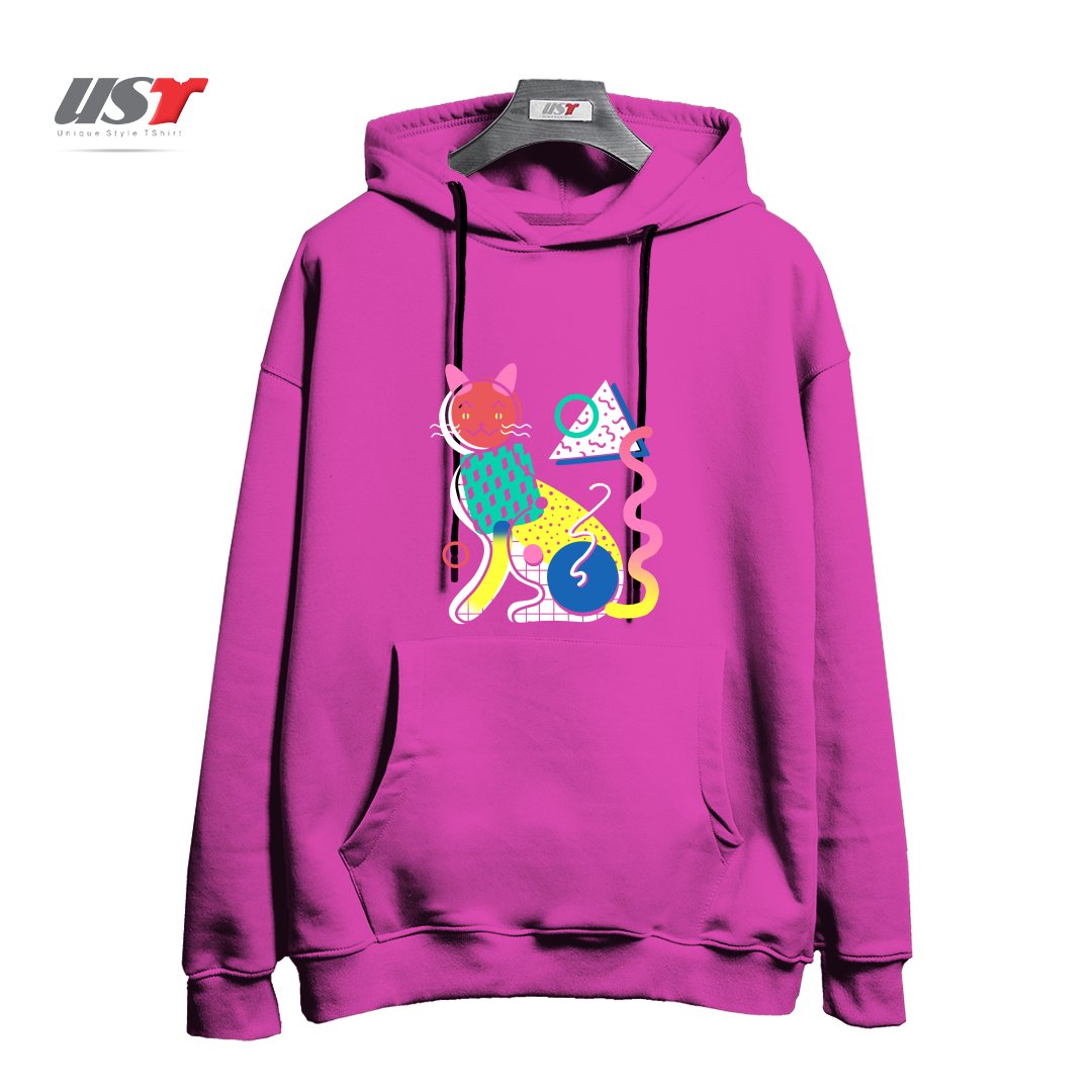 هودی اورسایز طرح MEMPHIS CAT DESIGN