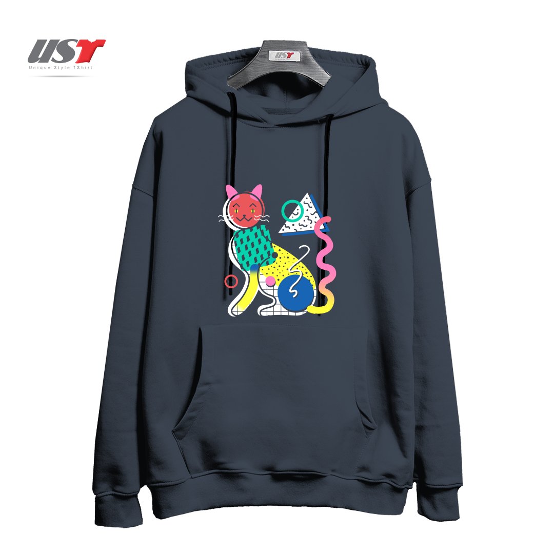 طرح MEMPHIS CAT DESIGN هودی اورسایزرنگ دودی