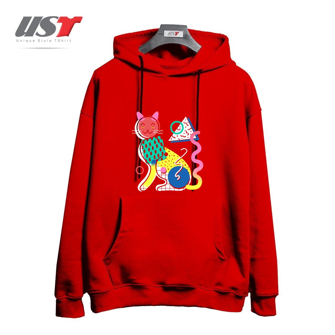 هودی اورسایز طرح MEMPHIS CAT DESIGN