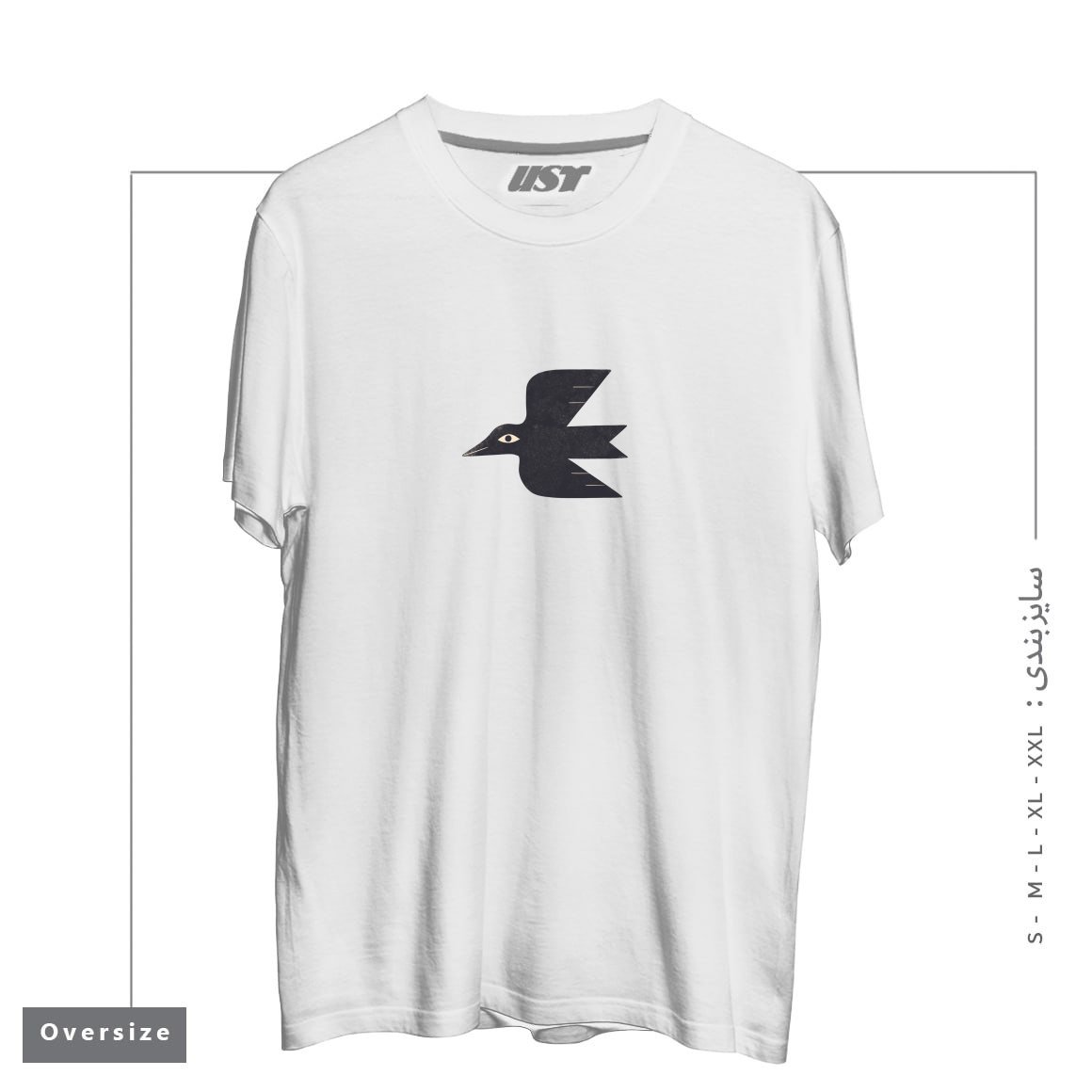 تیشرت اورسایز طرح MINIMAL BLACKBIRD NO. 1