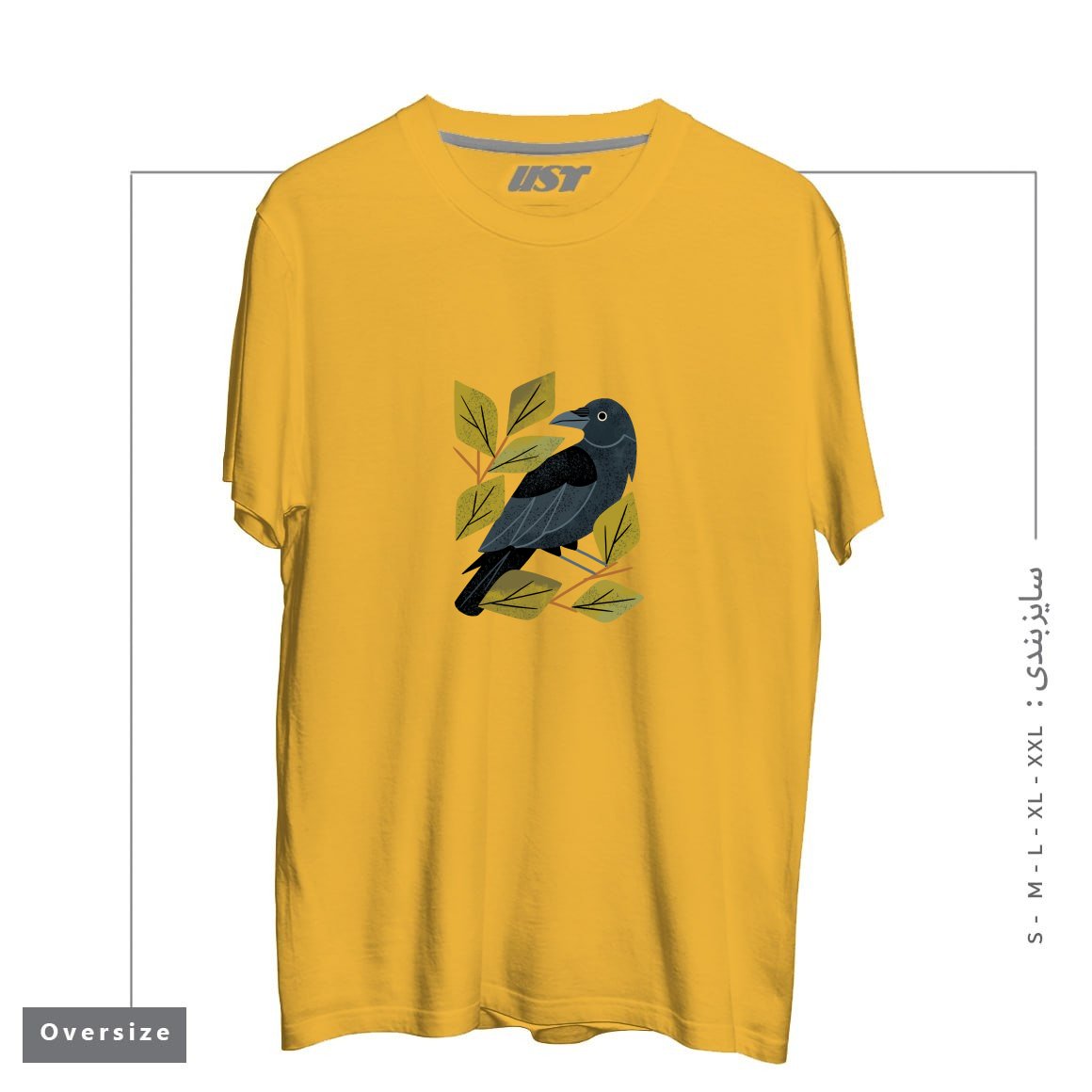 تیشرت اورسایز طرح PERCHING RAVEN