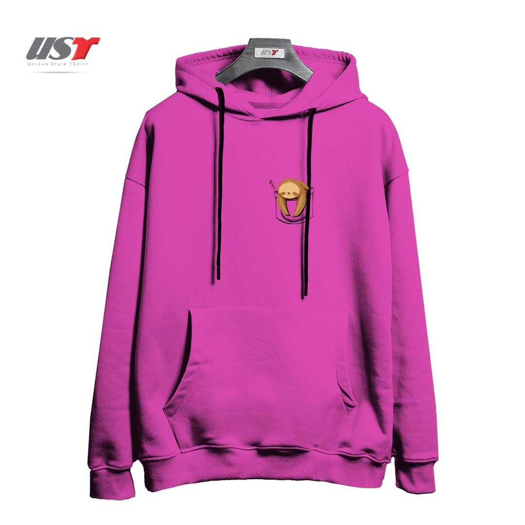 هودی اورسایز طرح SLOTH IN A POCKET