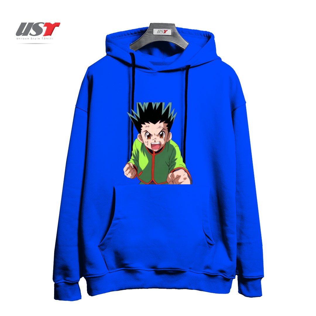 طرح anime هودی اورسایزرنگ آبی شالی