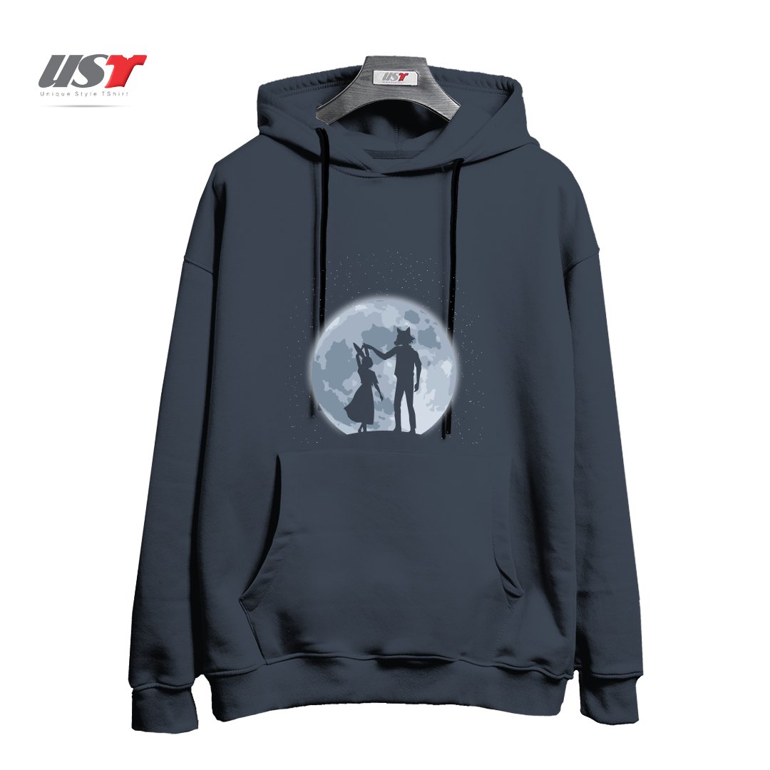 طرح Beasts under the moon هودی اورسایزرنگ دودی