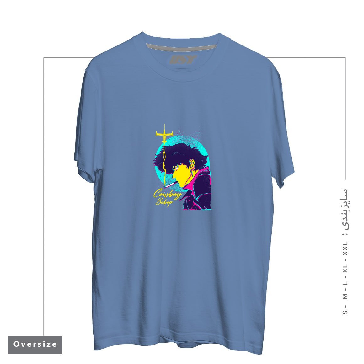 طرح Bounty Hunter تیشرت اورسایزرنگ آبی نفتی