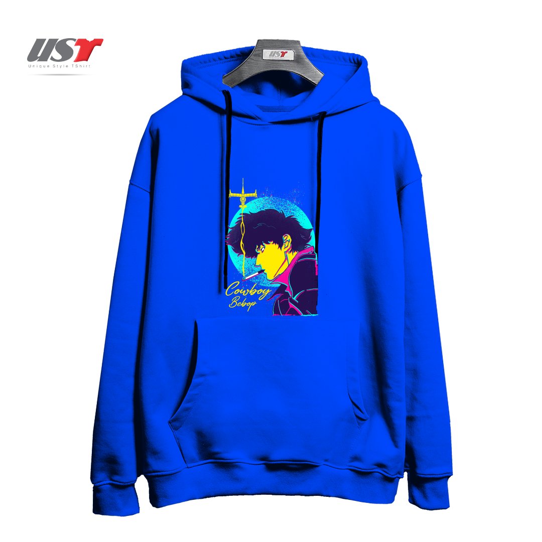 طرح Bounty Hunter هودی اورسایزرنگ آبی شالی