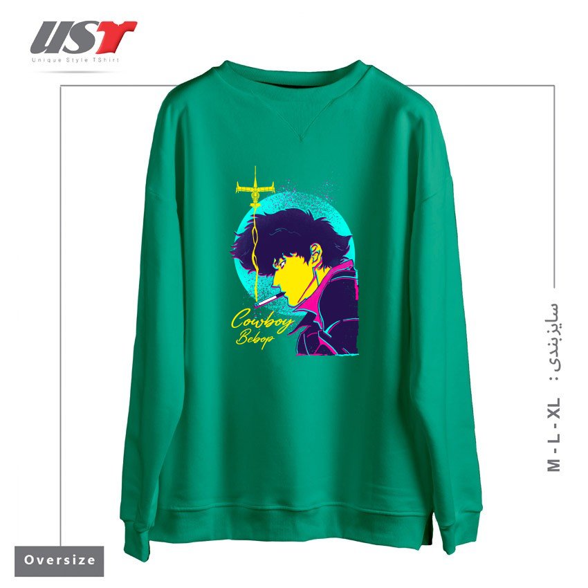 طرح Bounty Hunter سوییشرت اورسایزرنگ سبز سدری