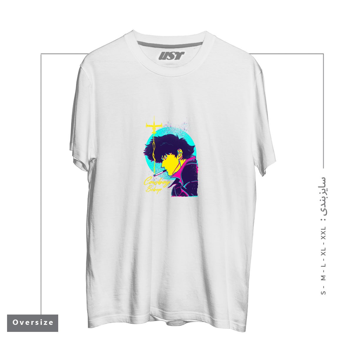 طرح Bounty Hunter تیشرت اورسایزرنگ سفید