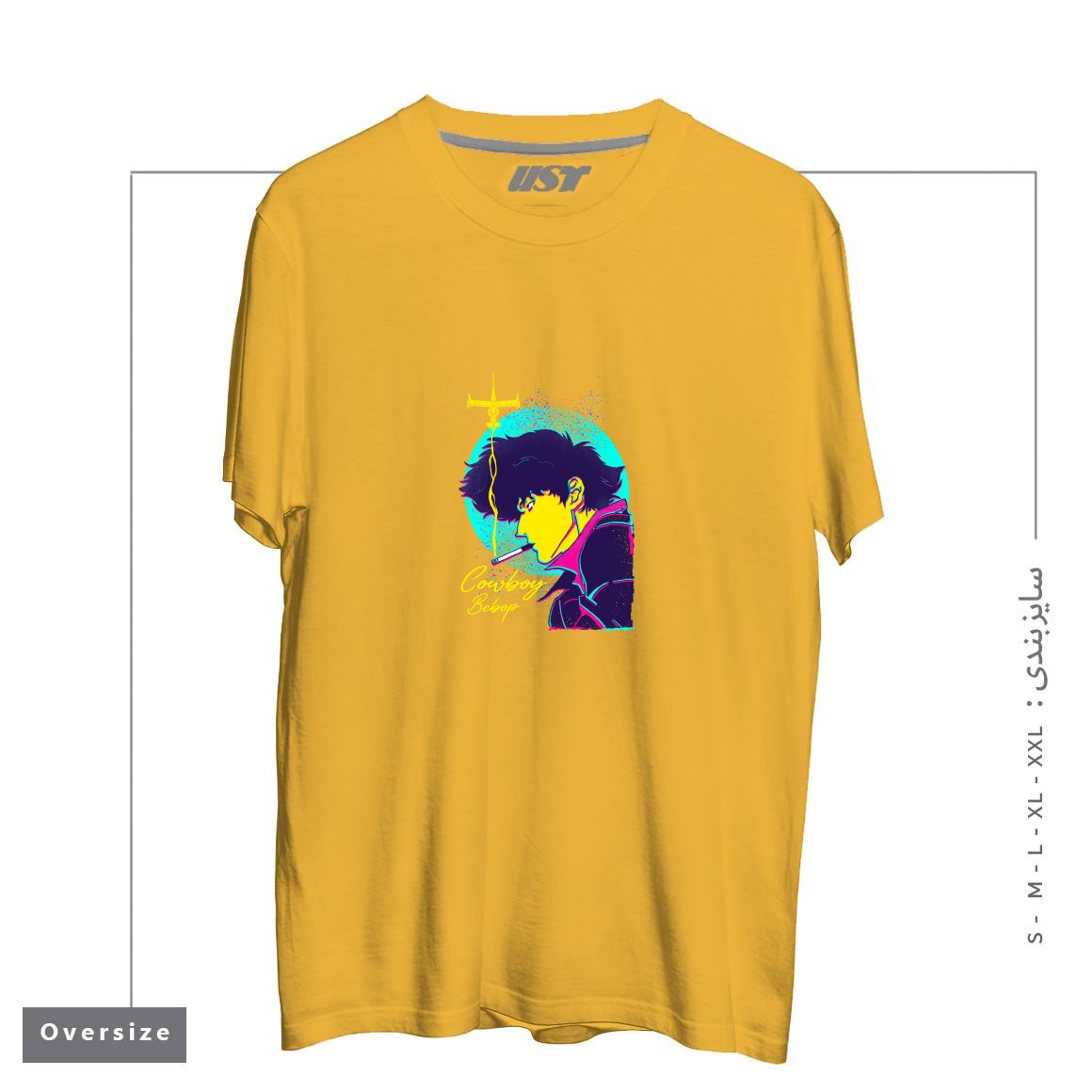 طرح Bounty Hunter تیشرت اورسایزرنگ خردلی