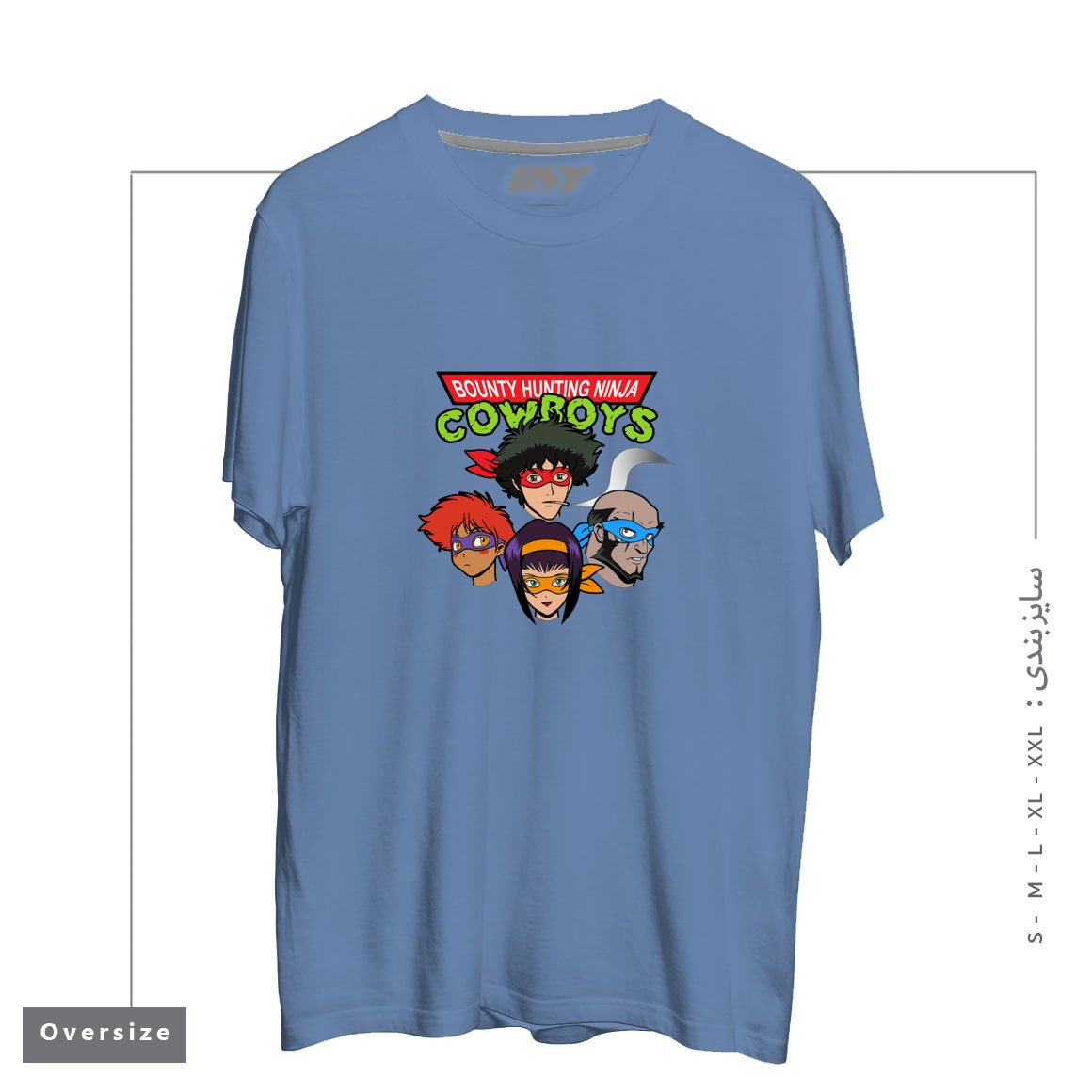تیشرت اورسایز طرح Bounty Hunting Ninja Cowboys