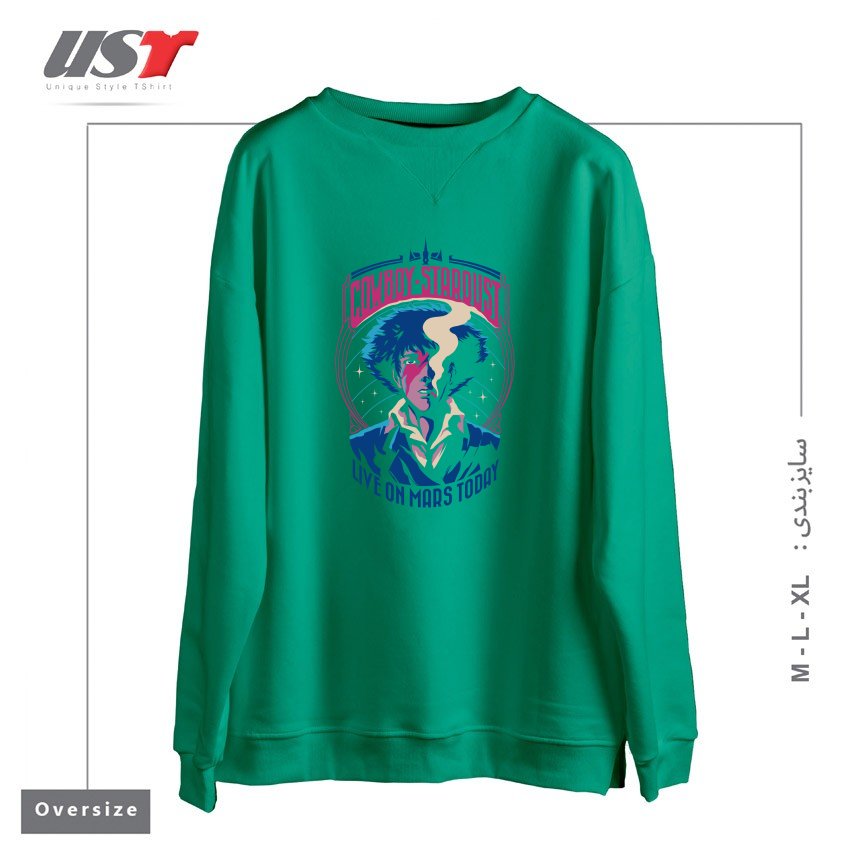سوییشرت اورسایز طرح COWBOY STARDUST