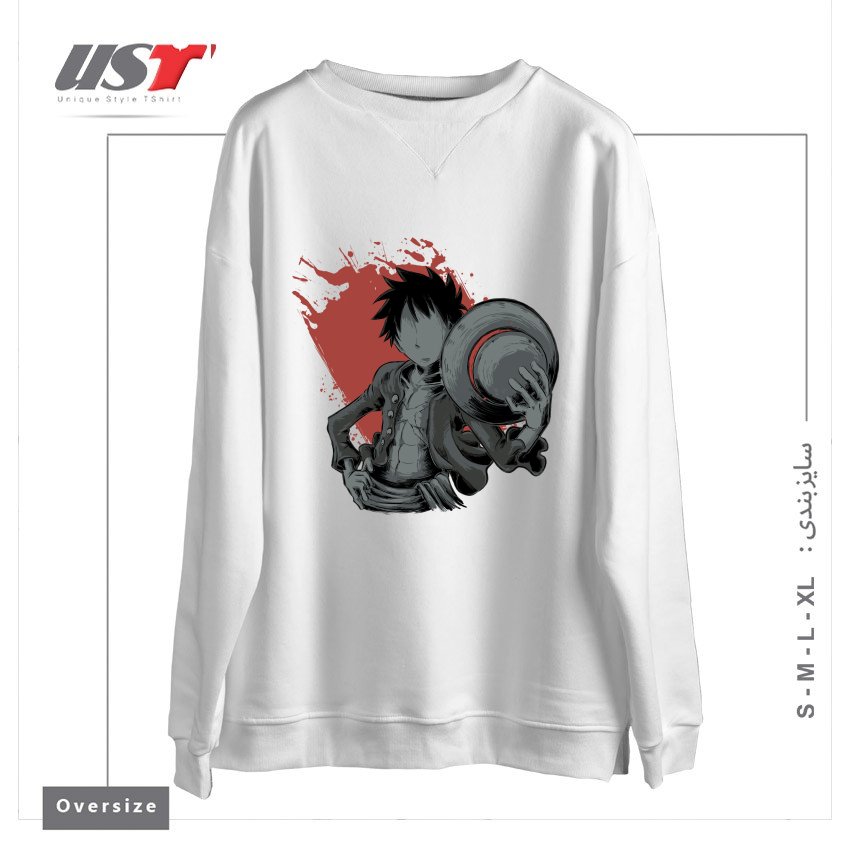 سوییشرت اورسایز طرح Dark Luffy