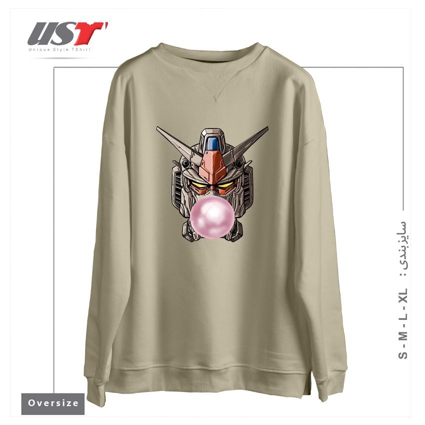 طرح GUMDAN سوییشرت اورسایزرنگ نخودی