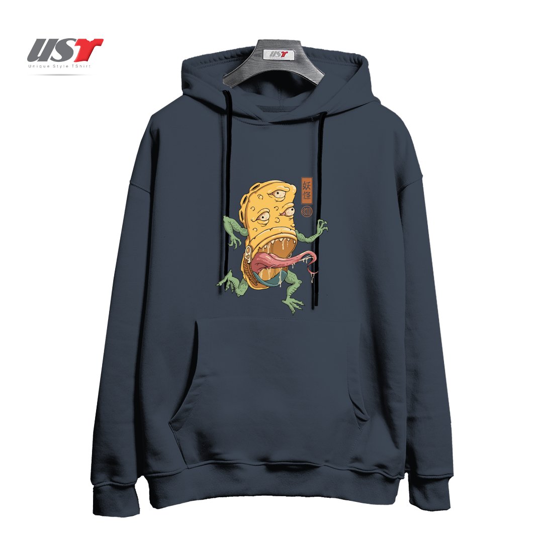 طرح Yokai Crocs هودی اورسایزرنگ دودی