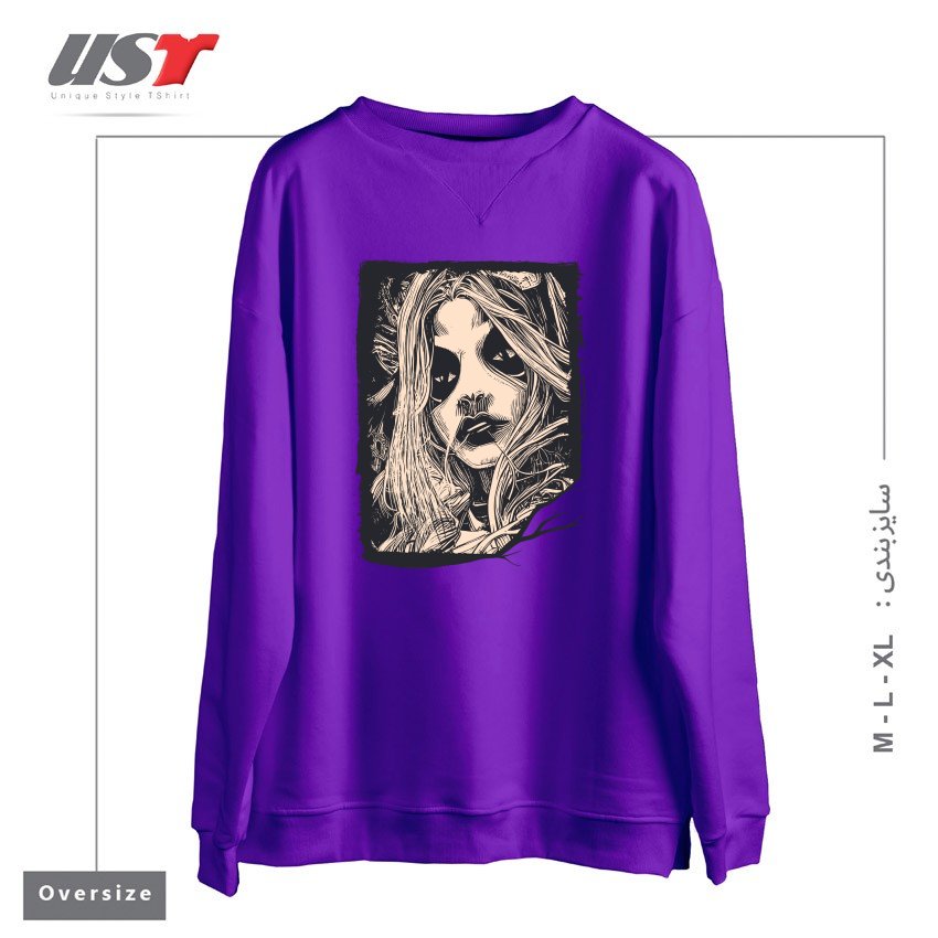 سوییشرت اورسایز طرح Witch Masks