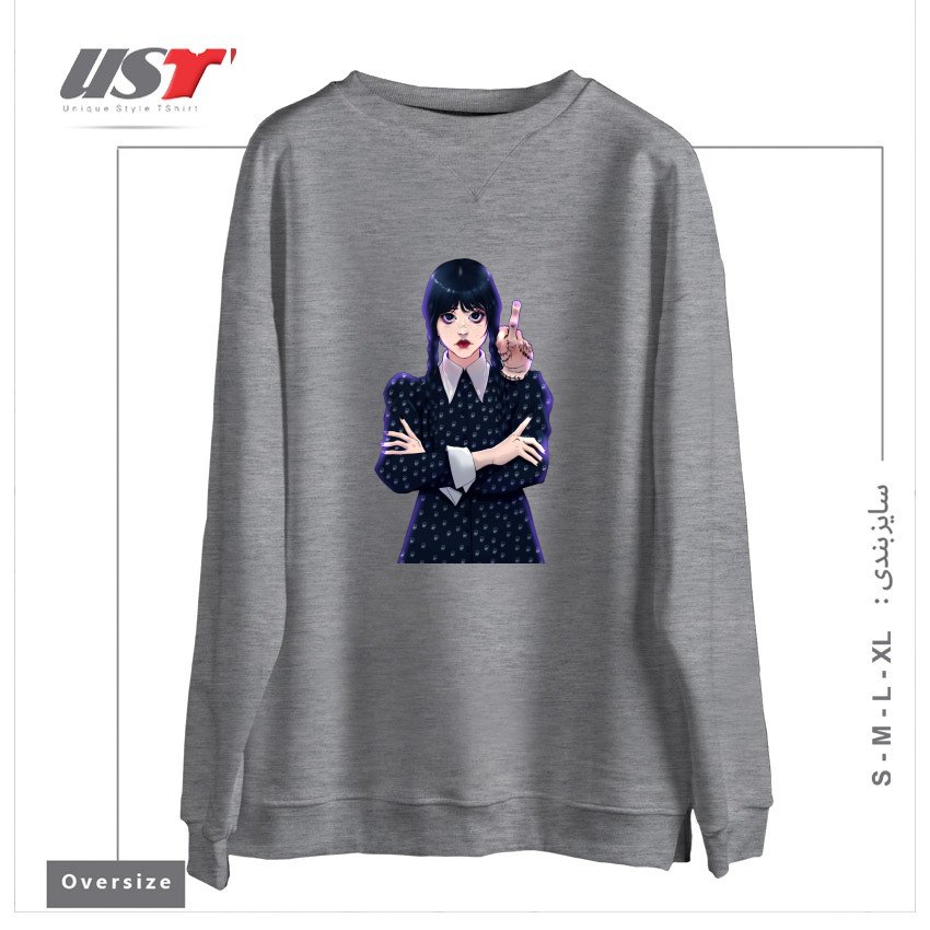 سوییشرت اورسایز طرح Wednesday