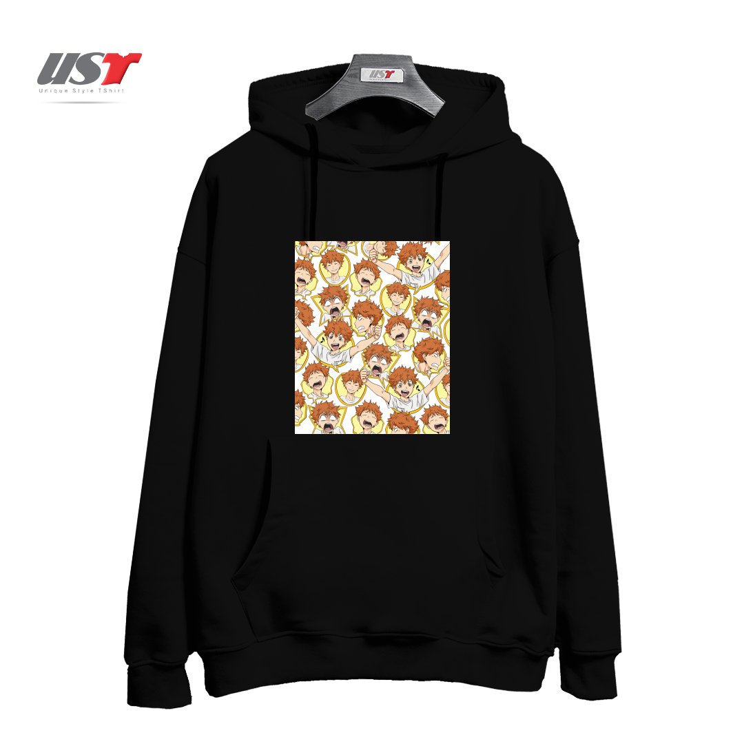 طرح HINATA'S RANGE OF EMOTIONS هودی اورسایزرنگ مشکی