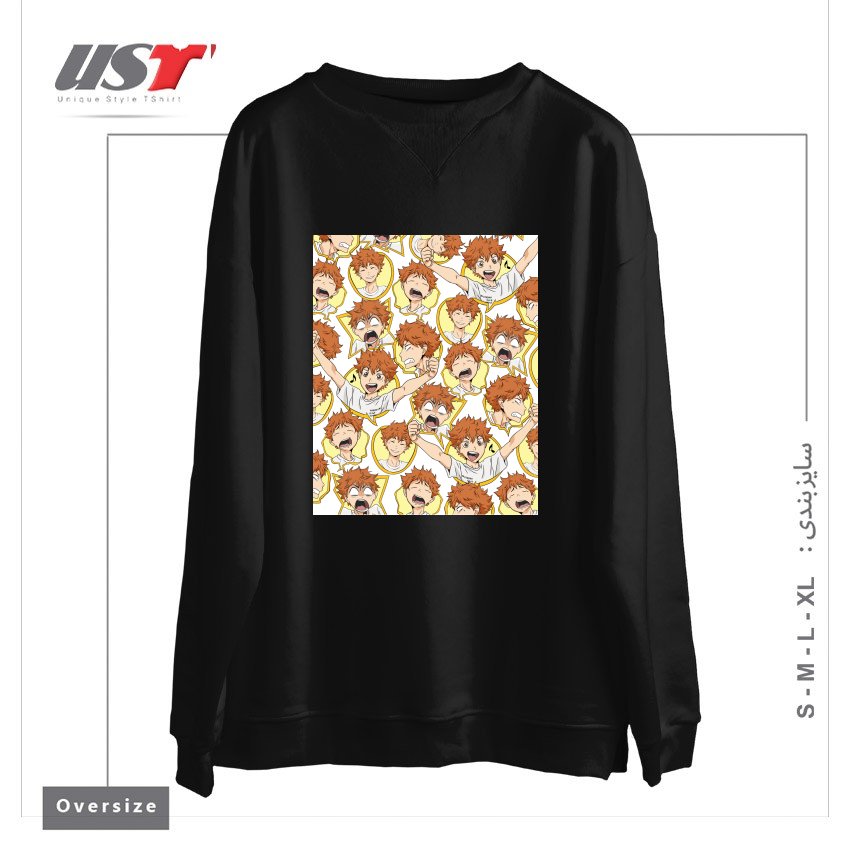 سوییشرت اورسایز طرح HINATA'S RANGE OF EMOTIONS